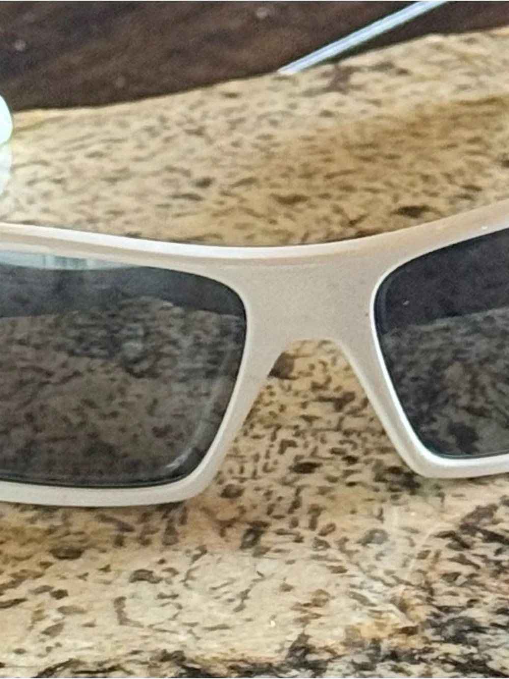 White Oakley Gascan Sunglasses
